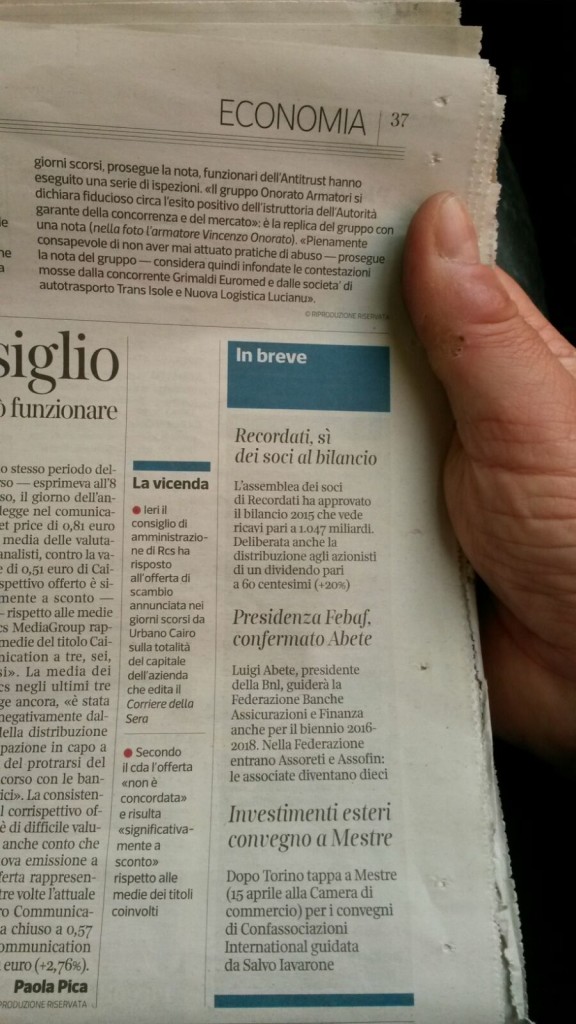 Corriere della Sera 14 aprile 2016 pagina 37