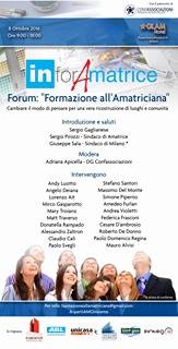 Locandina Forum- all'Amatriciana