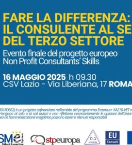 <h3>“FARE LA DIFFERENZA: IL CONSULENTE AL SERVIZIO DEL TERZO SETTORE”</h3>