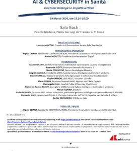 <h3>“AI E CYBERSECURITY IN SANITA’. ORIZZONTI STRATEGICI E IMPATTI VERTICALI”</h3>