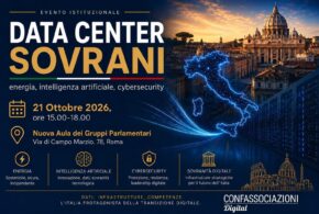 <h3>VIOLETTI, PRESIDENTE CONFASSOCIAZIONI DIGITAL: “IL 21 OTTOBRE A ROMA IL CONVEGNO NAZIONALE SUI DATA CENTER, INFRASTRUTTURE, ENERGIA, INTELLIGENZA ARTIFICIALE, CYBERSECURITY E COMPETENZE DIGITALI PER LA NOSTRA SOVRANITÀ TECNOLOGICA”</h3>